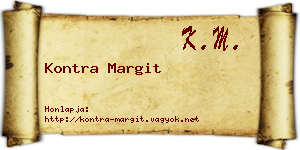 Kontra Margit névjegykártya